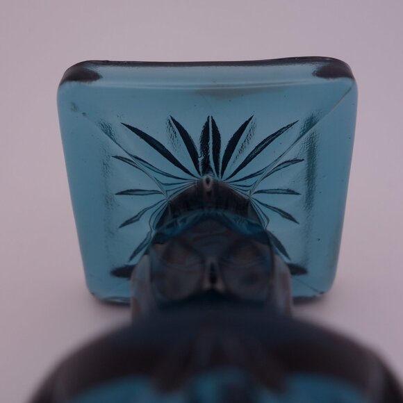 Set of Seven(7) Blue Glasses with Square Base - Picture 12 of 13